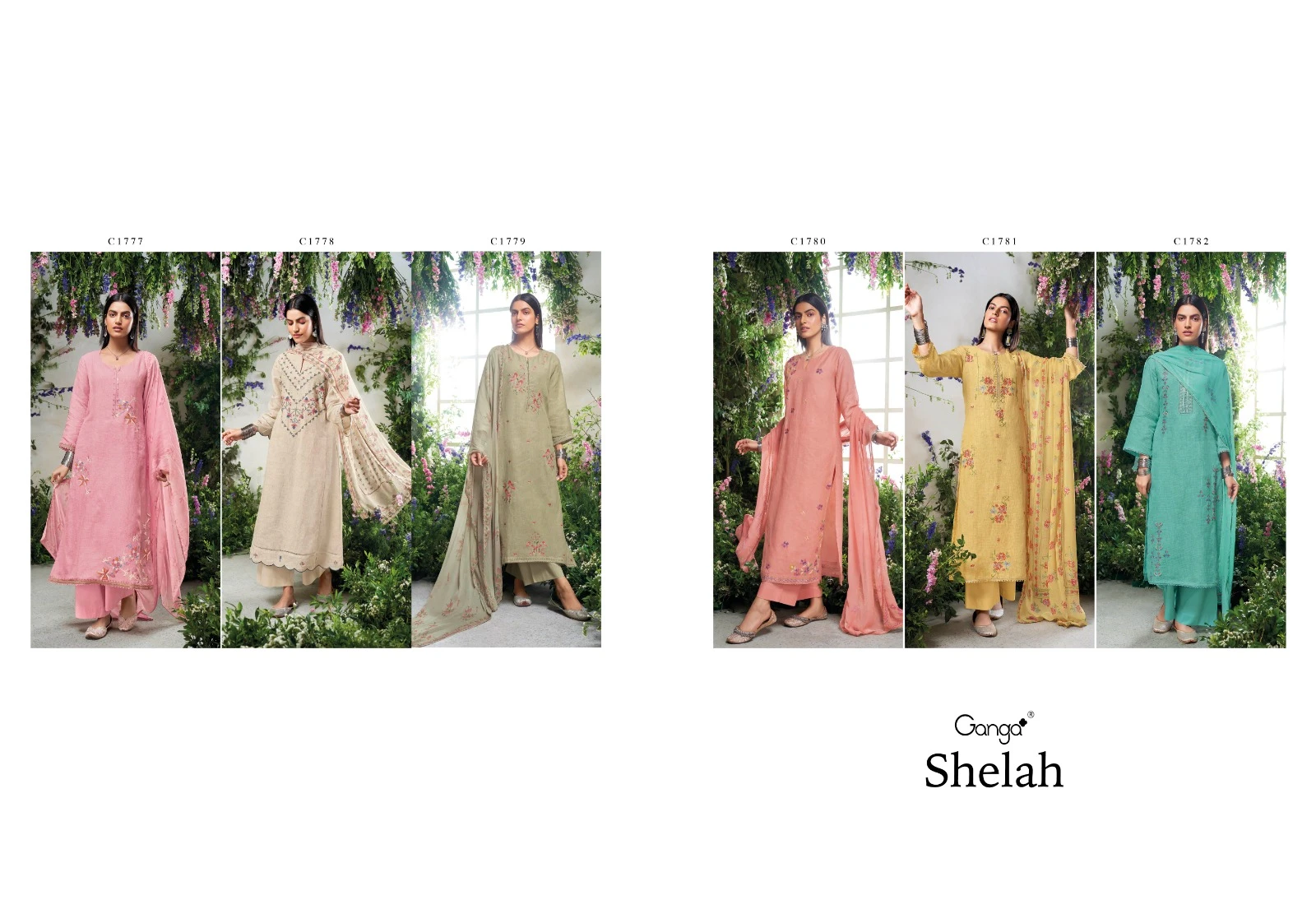 Ganga Shelah Premium Pure Linen Solid Color Wholesale Fancy Salwar Suit Catalog — Wholesale Salwar Suits, Ganga wholesale from Surat — view 6